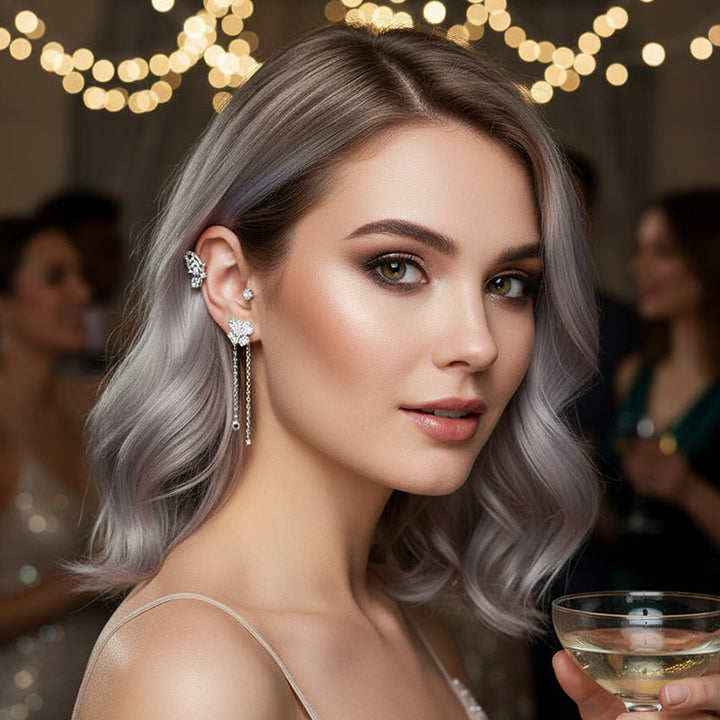 Violet™ — Boucles d’oreilles papillon élégance lumineuse