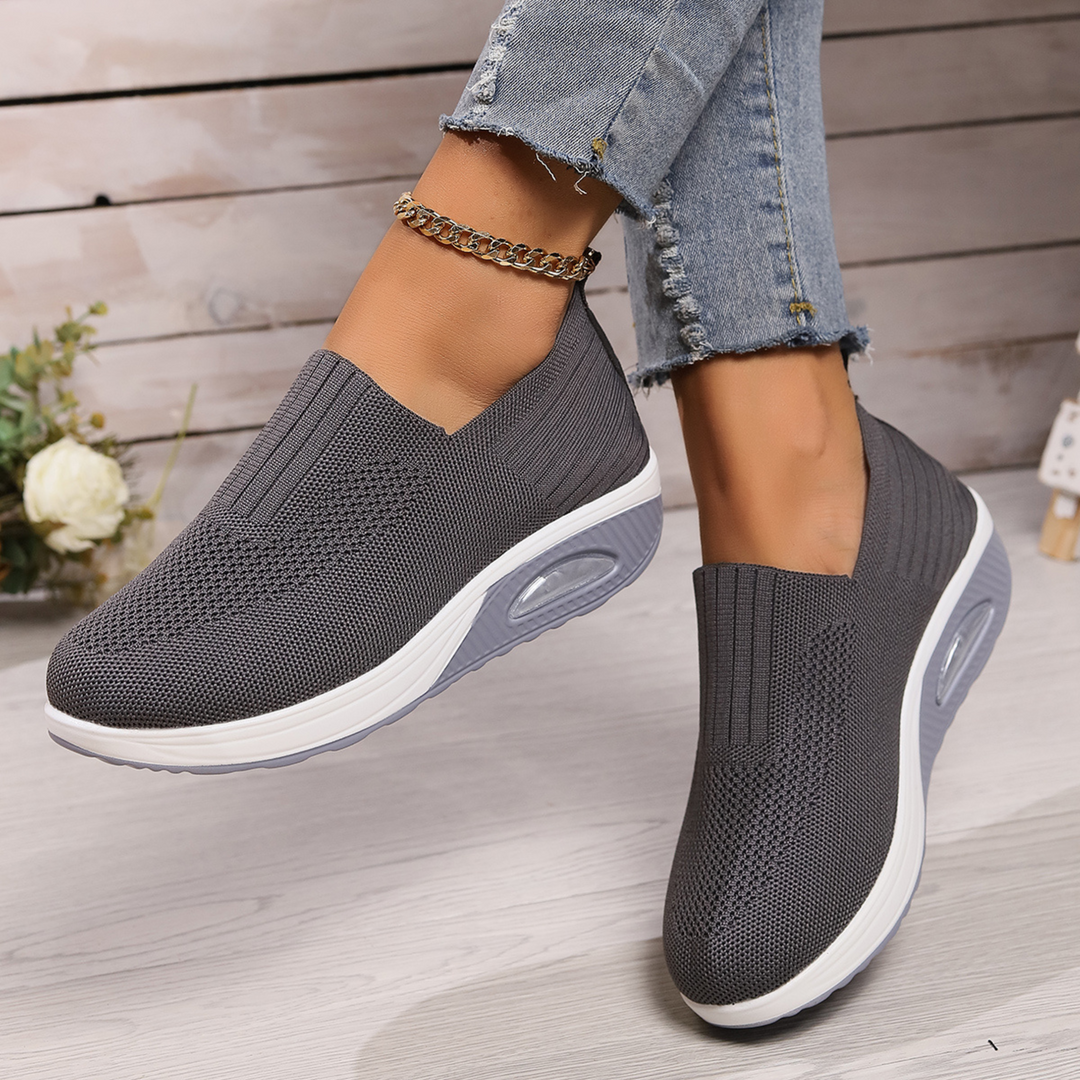 Laurence™ — Baskets slip-on compensées confort quotidien