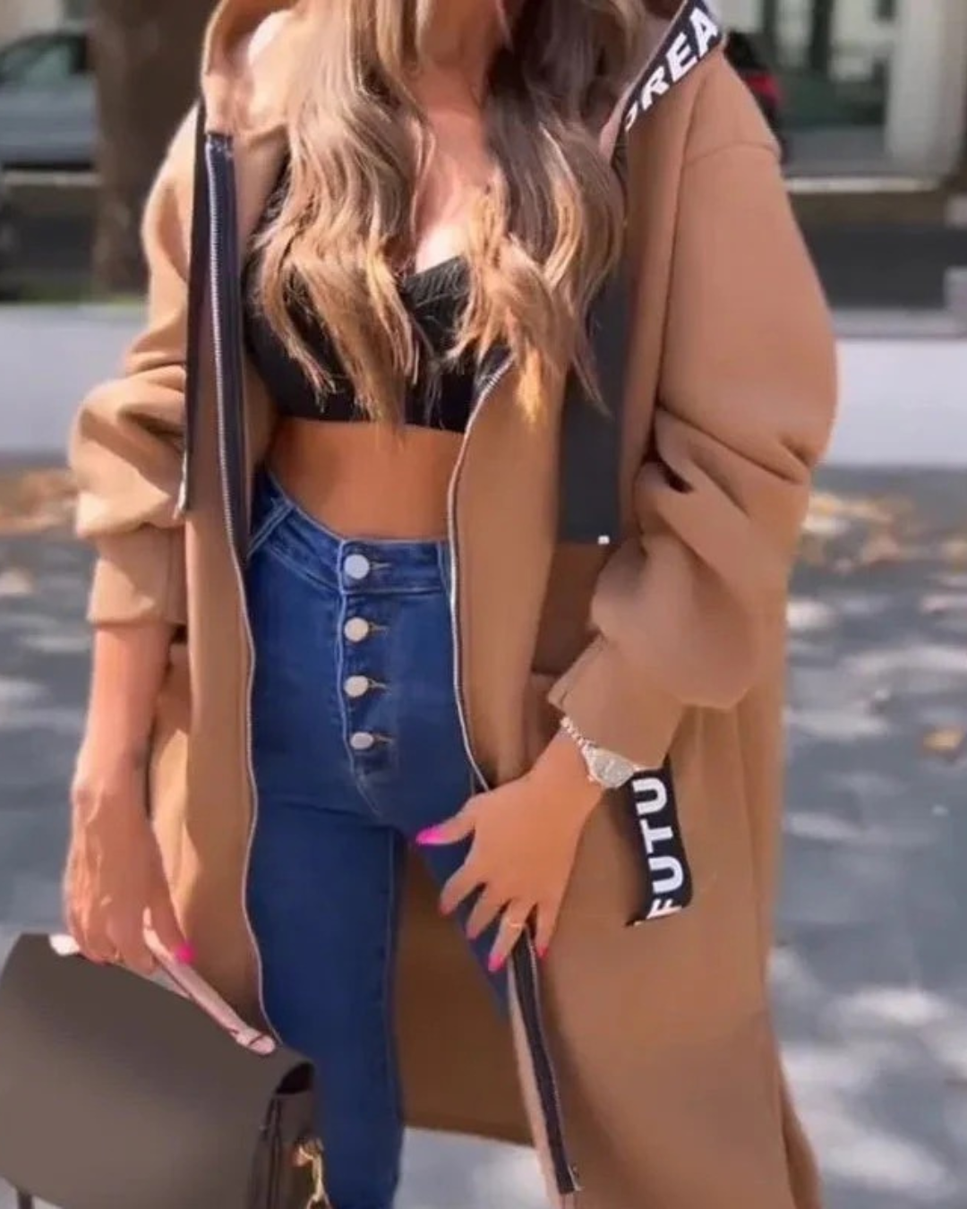 Marie-Claire™ | Sweat à capuche long et élégant