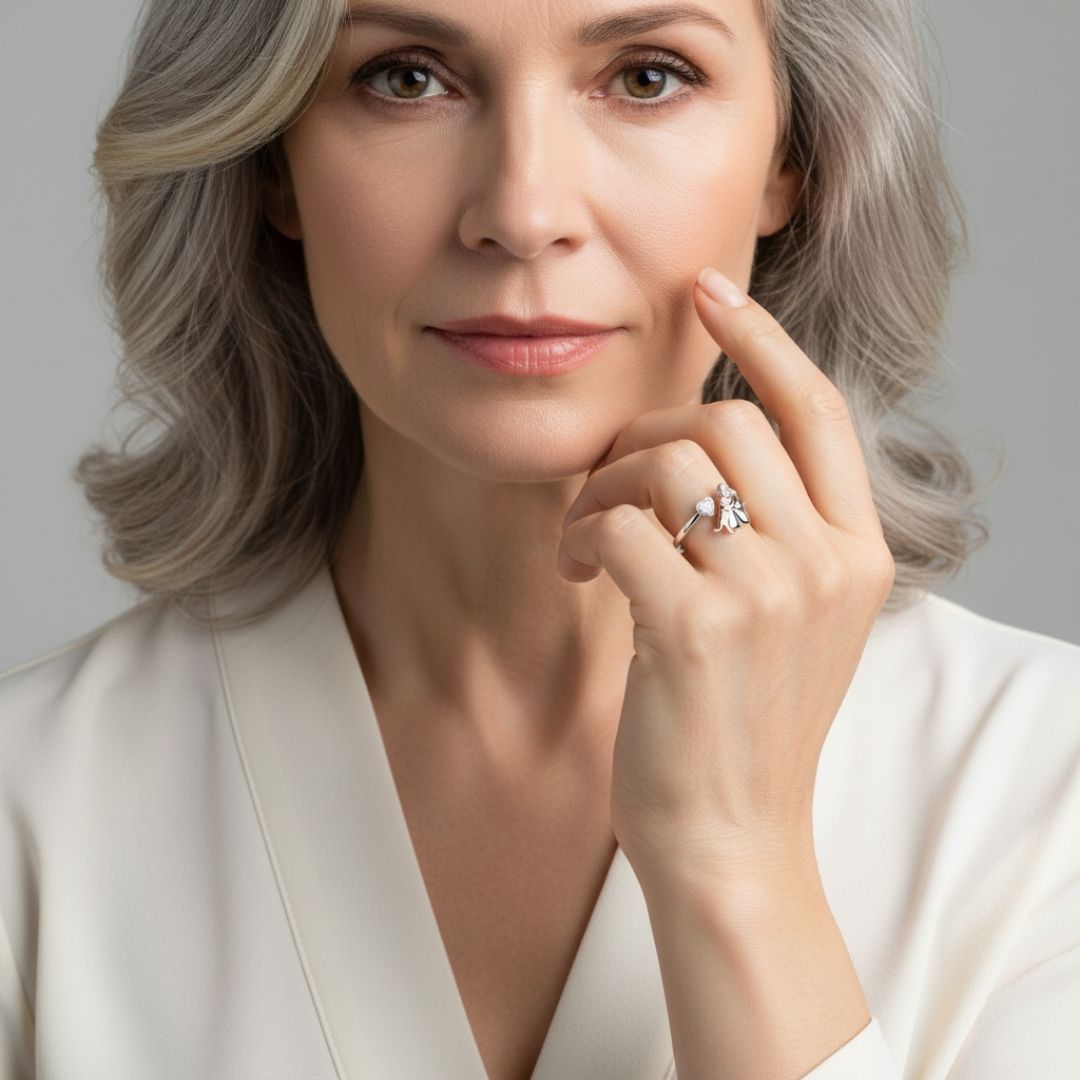 Anne™ – Bague avec Icône Animaux (Rose)