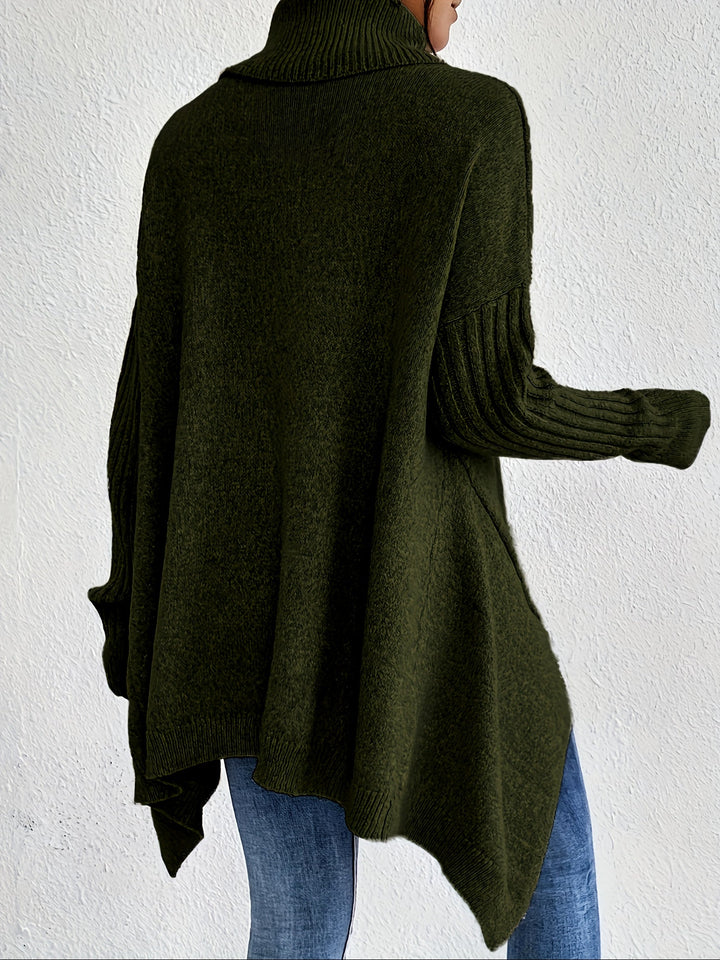 Léïna™ – Le Pull Col Montant Doux & Décontracté