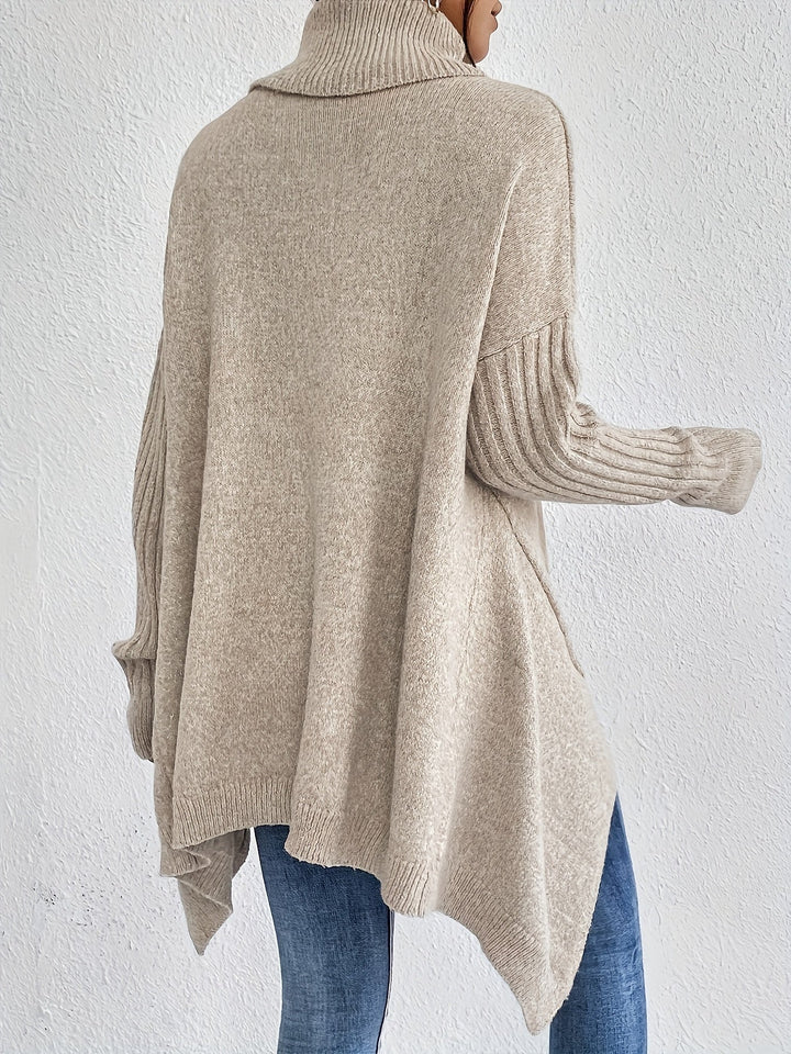 Léïna™ – Le Pull Col Montant Doux & Décontracté