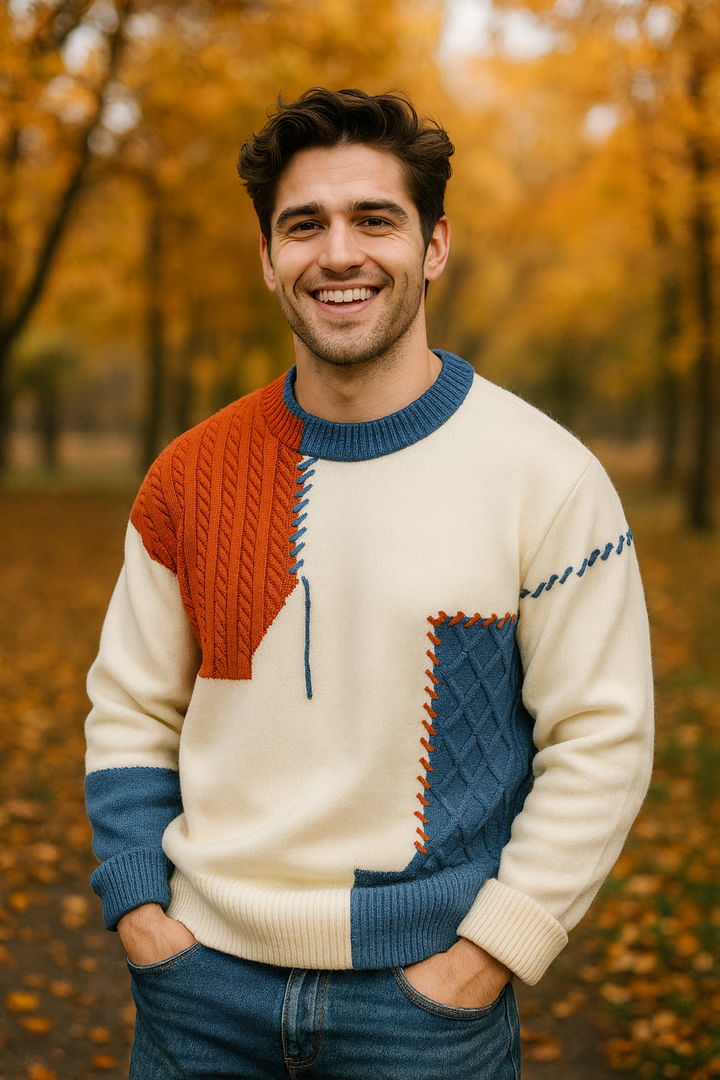 Artyn™ | Le pull patchwork moderne pour un style affirmé