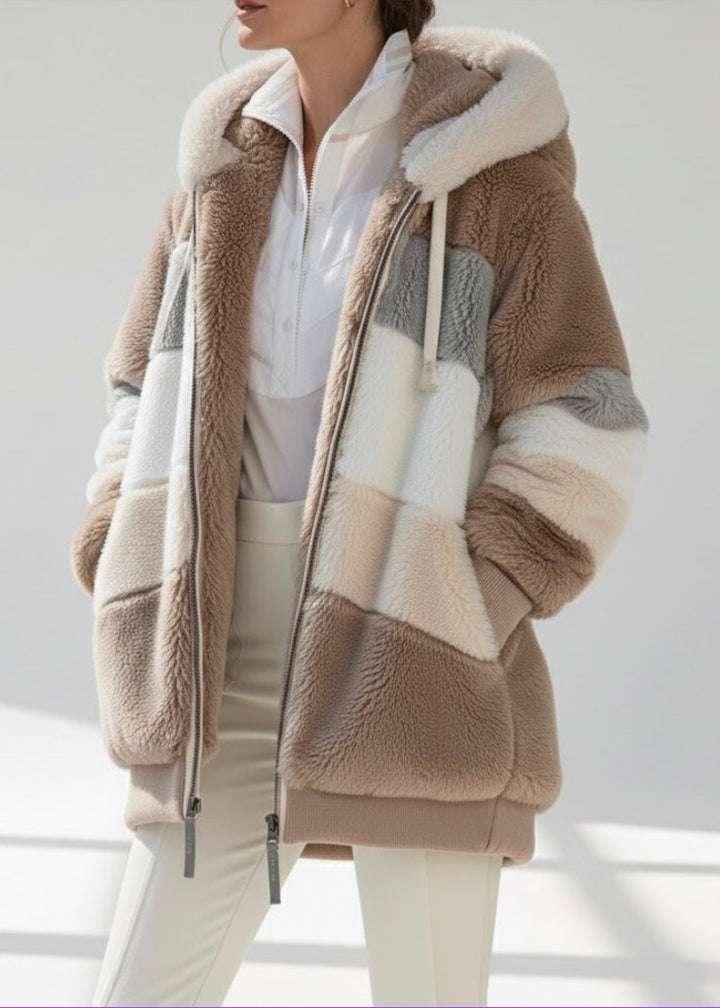 Aléana™ – La veste d’hiver élégante et chaude avec capuche et fermeture éclair