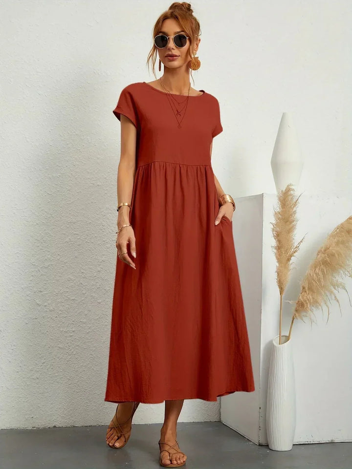 Gabrielle™ - Robe midi fluide élégance intemporelle