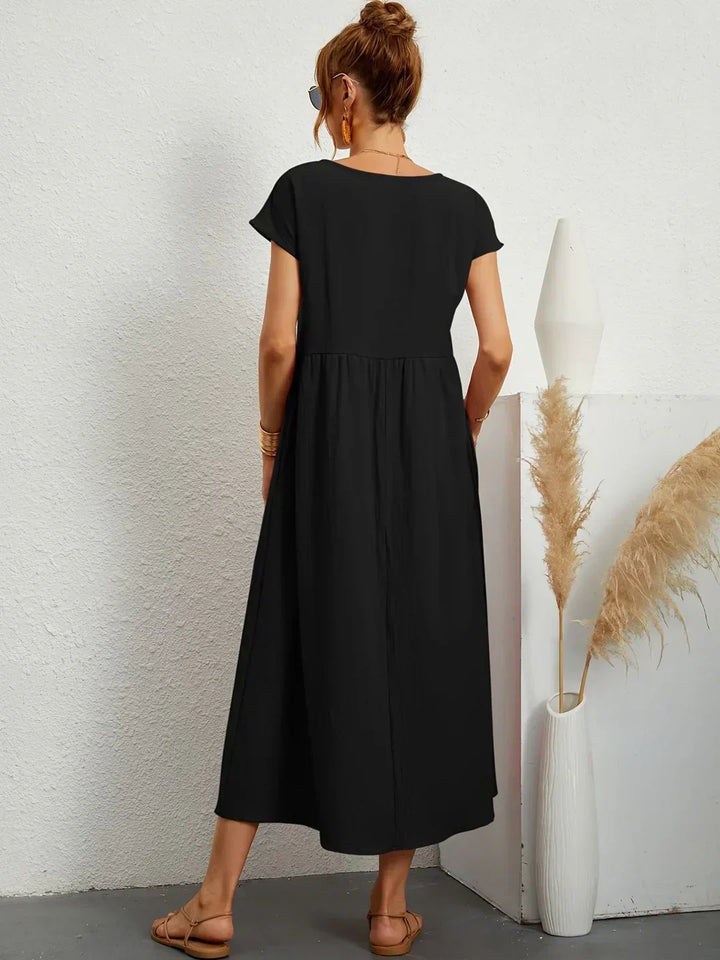 Gabrielle™ - Robe midi fluide élégance intemporelle