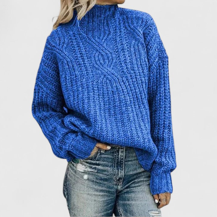 Clotilde™ — Pull texturé col montant confortable