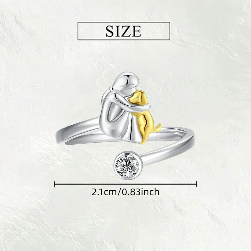 Rose™ – Bague icône chien