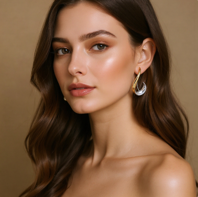 Arielle™ — Boucles élégantes bicolores au confort