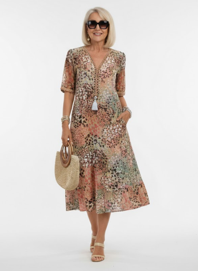 Florentine™ — Robe midi florale fluide élégante