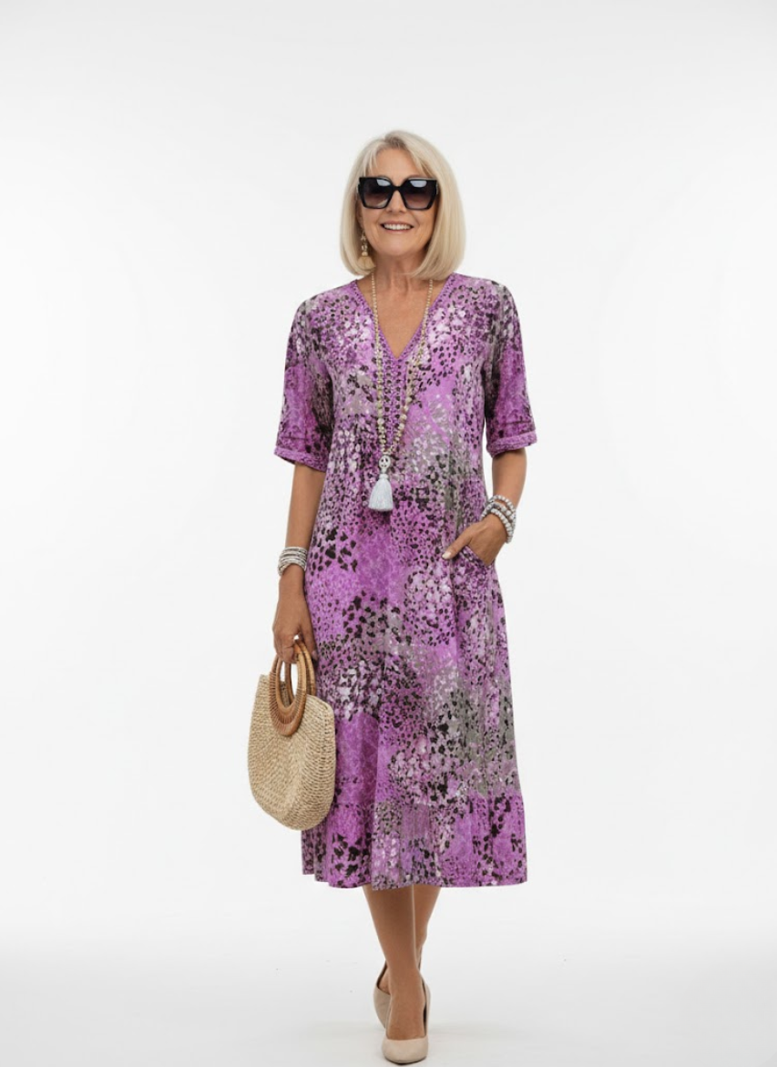 Florentine™ — Robe midi florale fluide élégante
