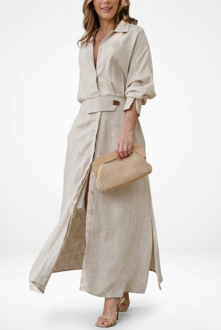 Aurélia™ — Robe longue fluide élégance naturelle