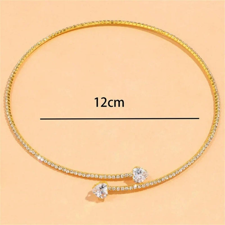 Collier Ras-du-Cou Cœur en Cristal