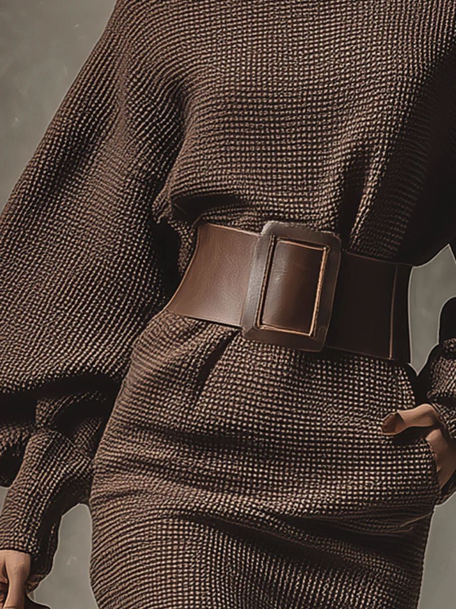 Célianne™ — Robe maille ceinturée élégante