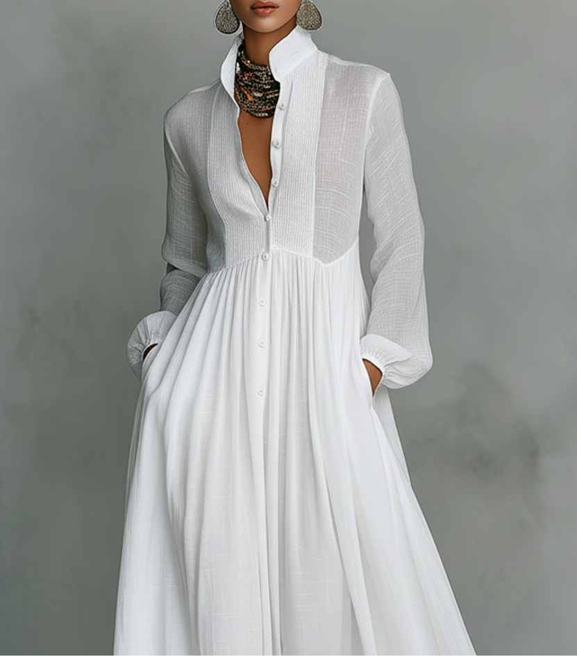Élisa™ — Robe maxi minimaliste raffinée