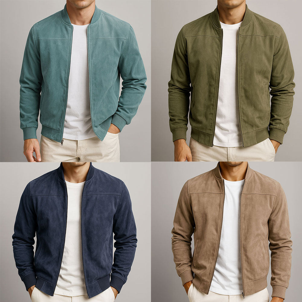 Marceaux™ – Le Blouson en Suède Authentique pour Homme
