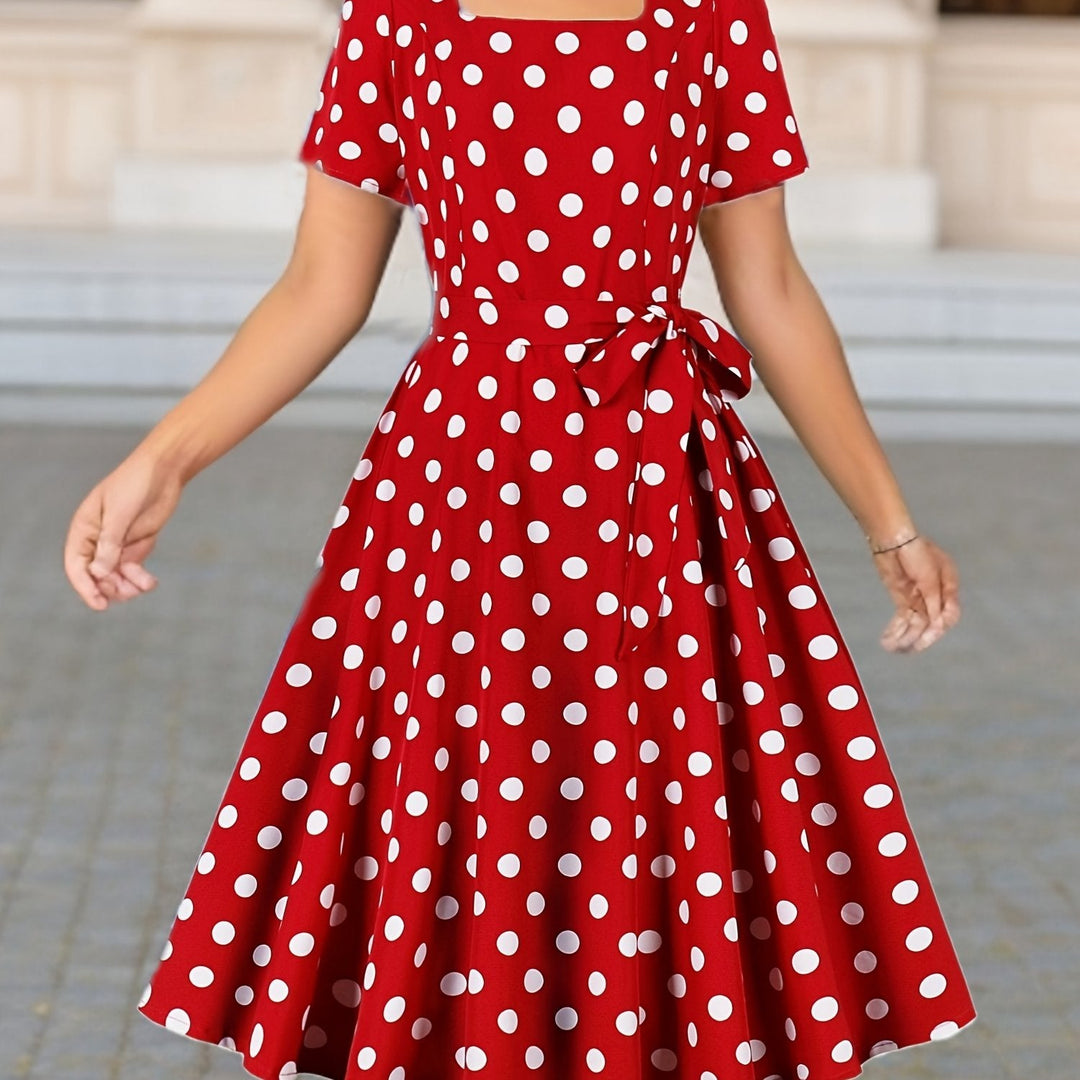 Marguerite™ | Robe pois élégante confortable intemporelle