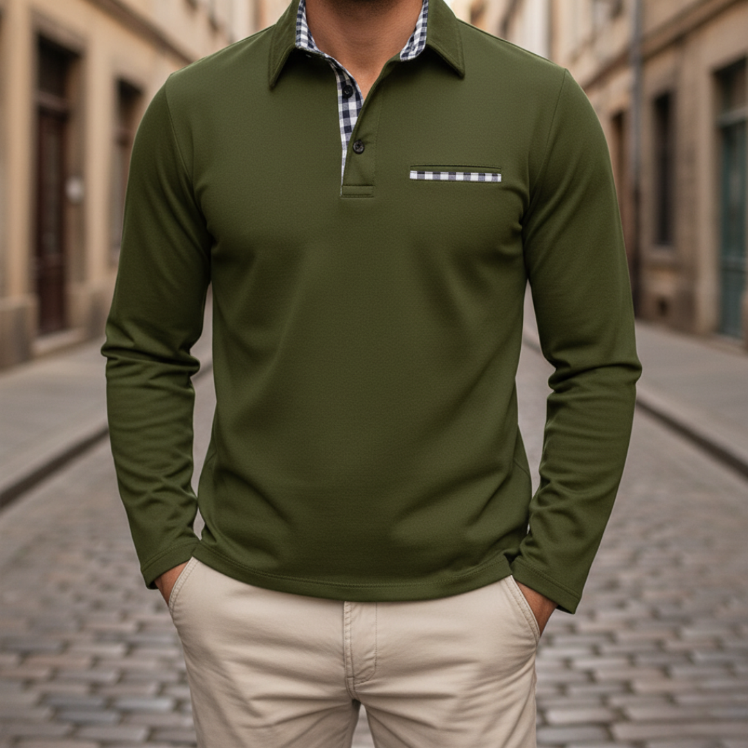 Pull à col roulé et manches longues pour homme, en tissu doux