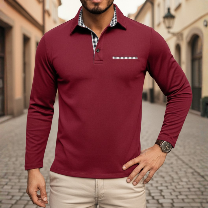 Pull à col roulé et manches longues pour homme, en tissu doux