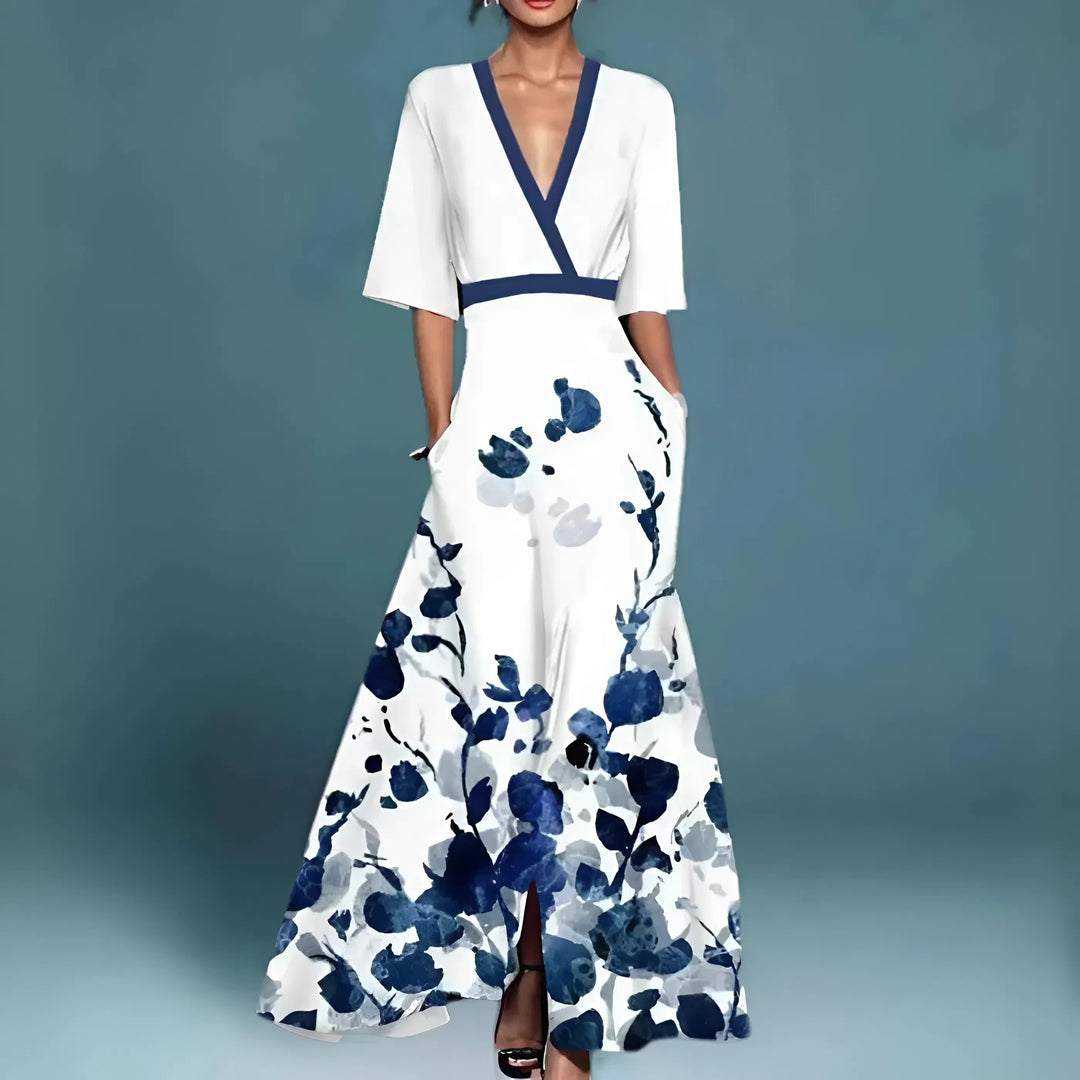 Alessandra™ — Robe fluide élégante décolleté V