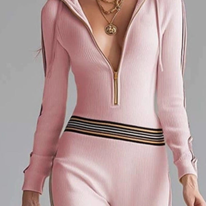 Camille™ — Combinaison tricotée chic sportive rétro